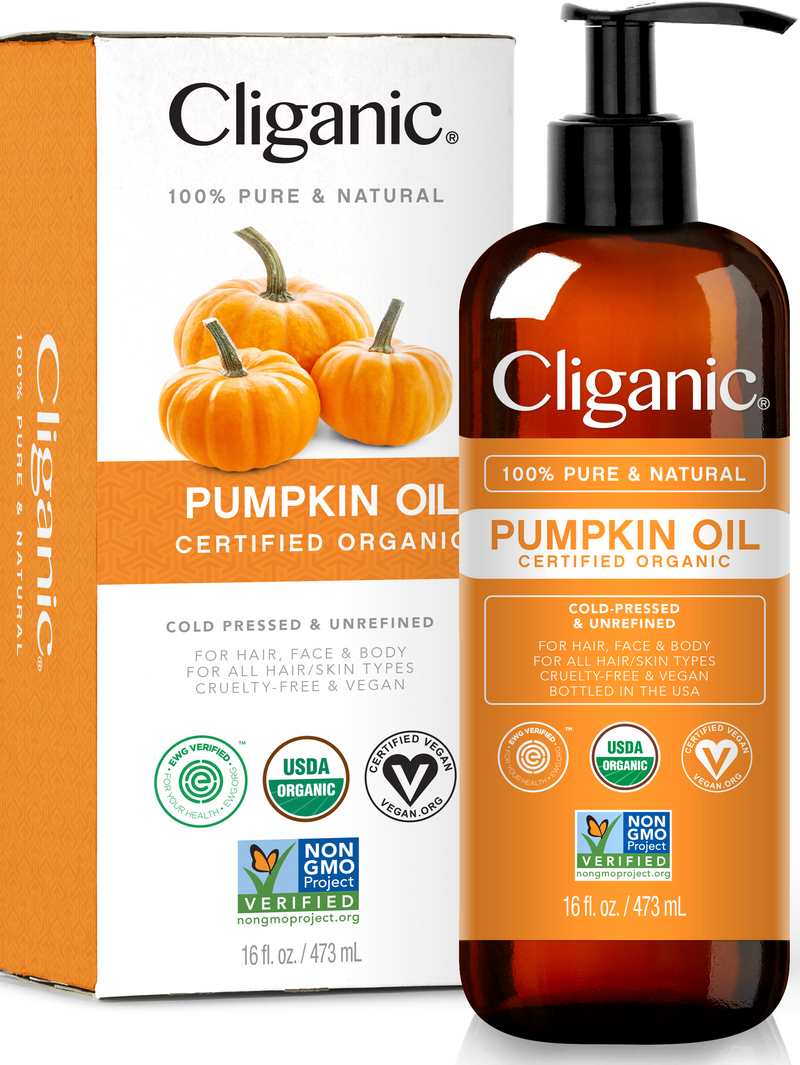Organic Pumpkin Seed Oil | 100% Pure, Cold Pressed | Boost Hair Growth &  Overactive Bladder Control | Moisturizer