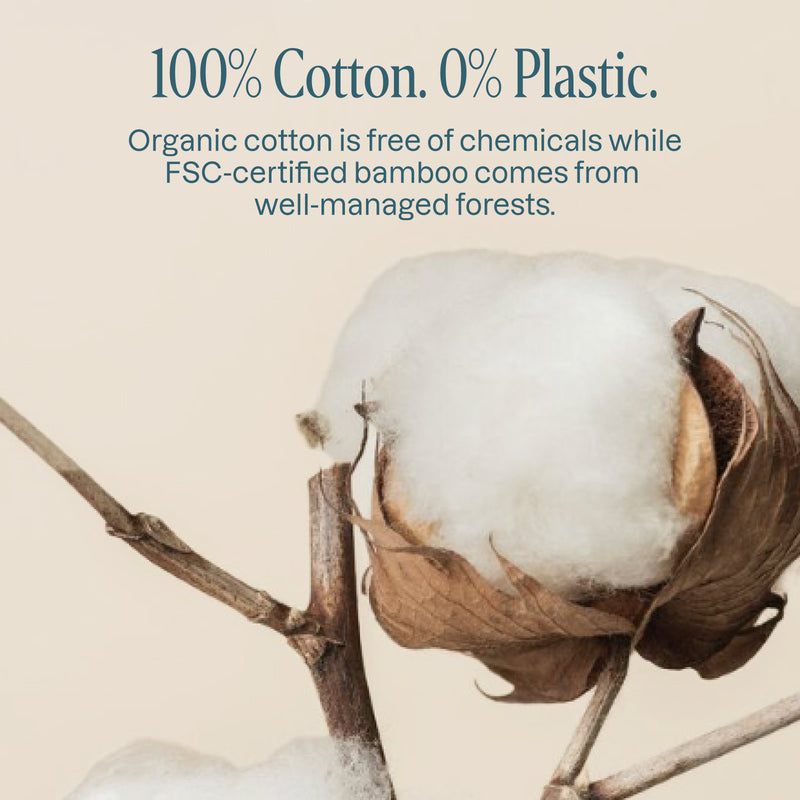 100% Cotton, 0% plastic