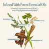 Natural rosemary, peppermint, citronella, cedarwood and lemongrass