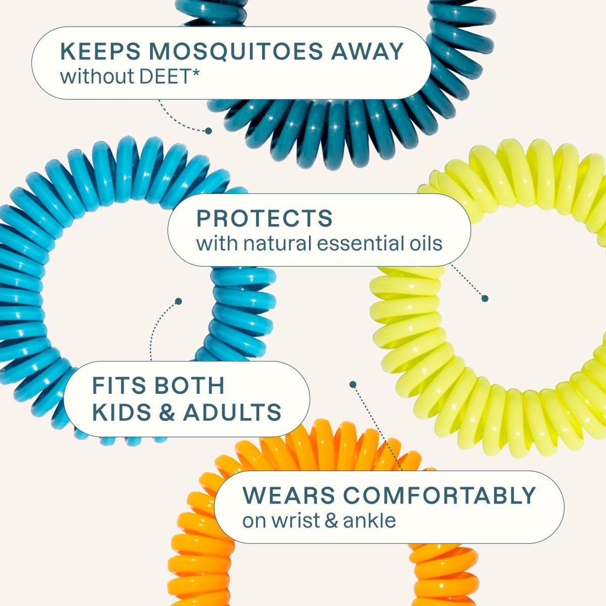 10 Pack Mosquito Repellent Bracelets, outlets DEET-Free Bands