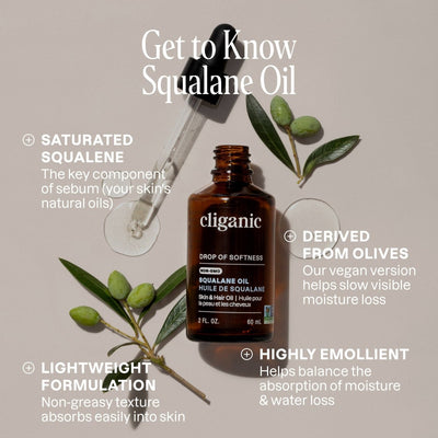 Non - GMO Squalane Oil - Cliganic Skin & Hair Oils