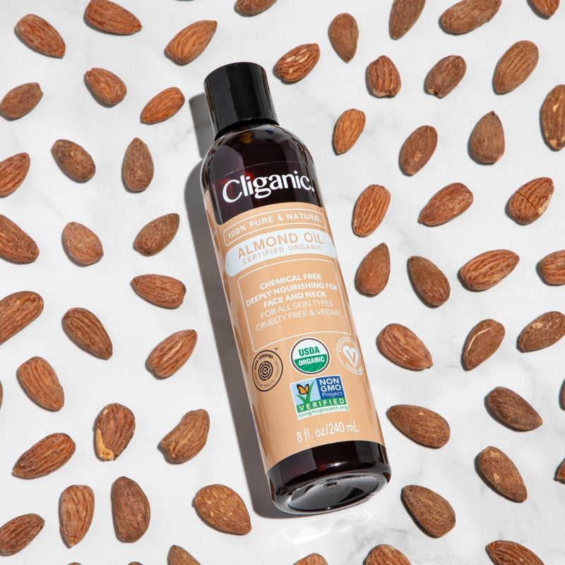 Organic Almond Oil - Cliganic Skin & Hair Oils