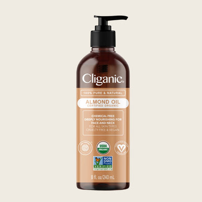 Organic Almond Oil - Cliganic Skin & Hair Oils