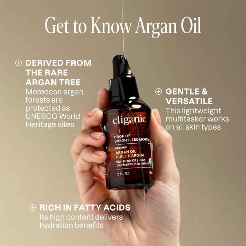 Organic Argan Oil - Cliganic Skin & Hair Oils