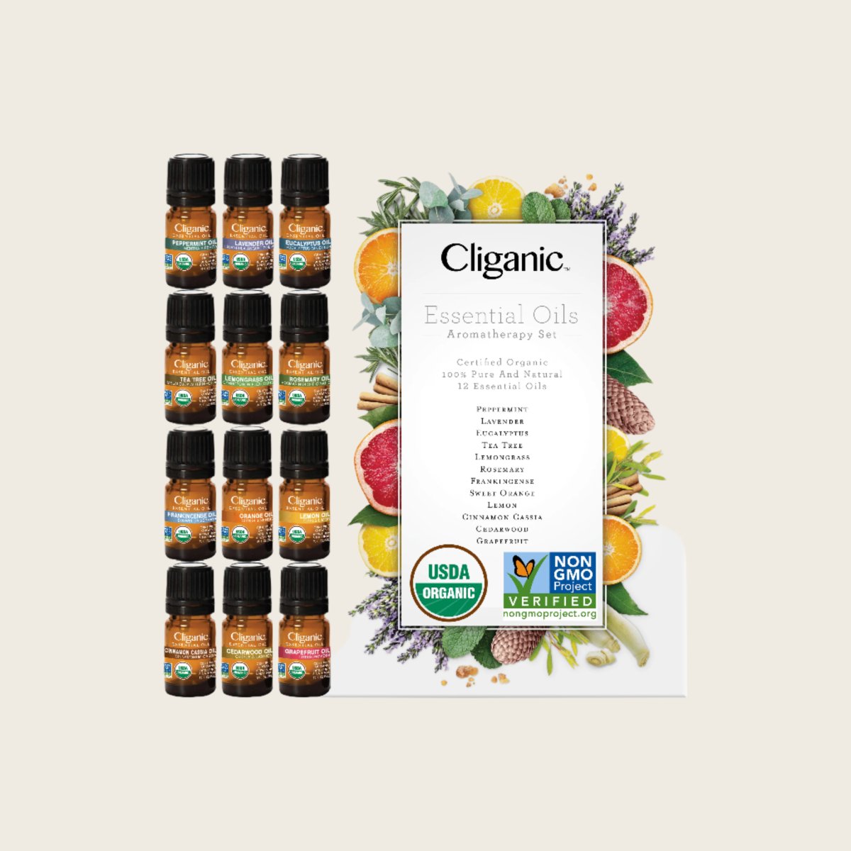 Organic Christmas | outlets Gift Starter Pack of 5 x 100ml Essential Oils