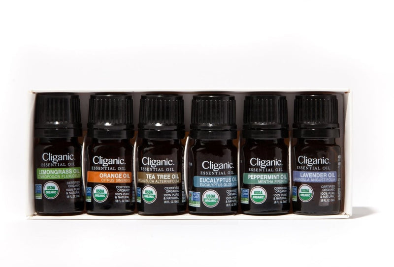 Organic Aromatherapy Set (Top 6) - Cliganic Essential Oil Sets