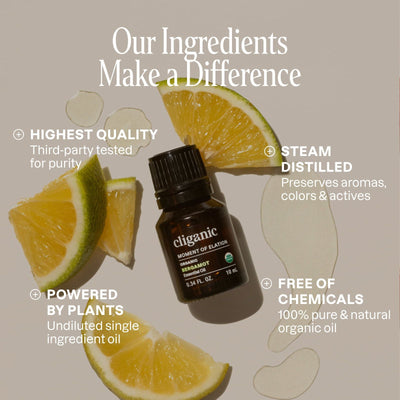 Organic Bergamot Essential Oil - Cliganic Essential Oil Singles