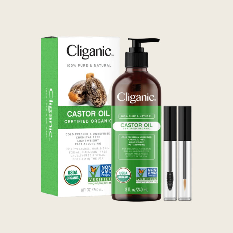 Organic Castor Oil - Cliganic Skin & Hair Oils