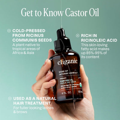 Organic Castor Oil - Cliganic Skin & Hair Oils