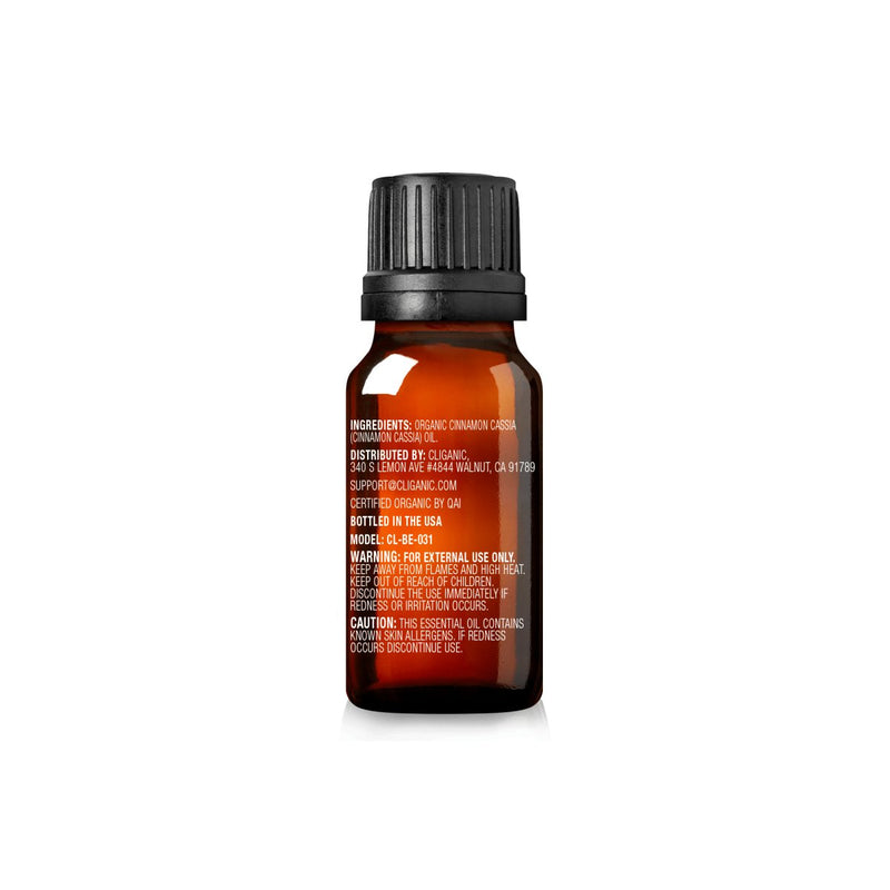 Organic Cinnamon Cassia Essential Oil - Cliganic Essential Oil Singles