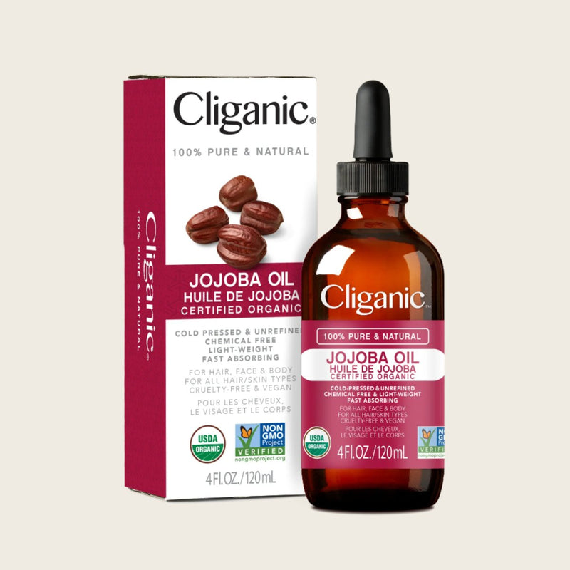 Organic Jojoba Oil - Cliganic Skin & Hair Oils