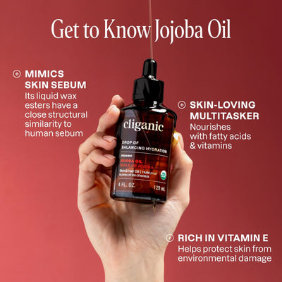 Organic Jojoba Oil - Cliganic Skin & Hair Oils