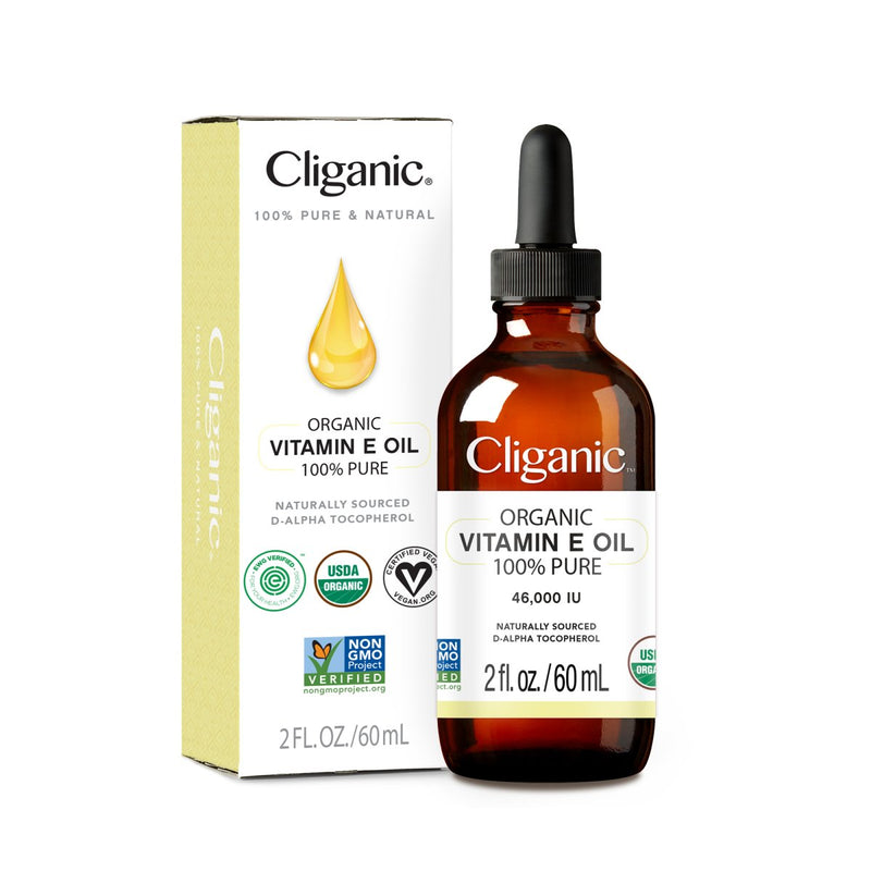 Organic Vitamin E Oil - Cliganic Skin & Hair Oils