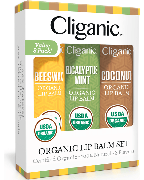 Organic Lip Balms | 100% Natural Lip Balms with Vitamin E Cliganic