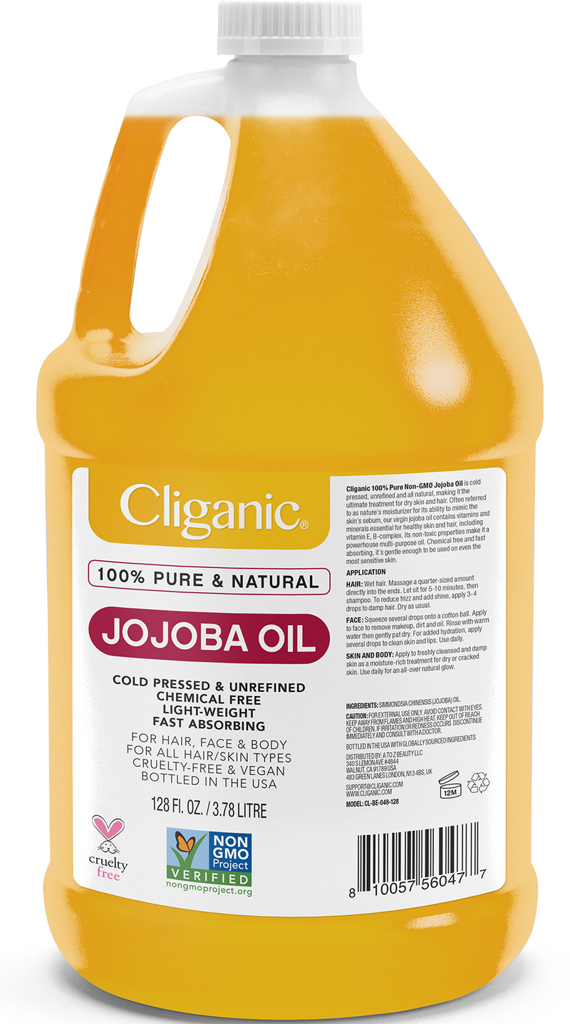 Cliganic Jojoba Oil, 16 fl oz/473 mL Ingredients and Reviews