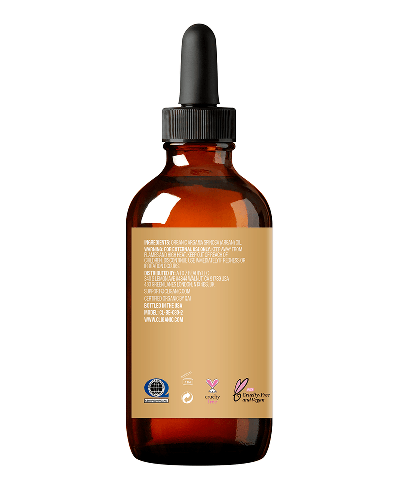 100% Pure Organic Argan Oil  Argan Oil for Hair, Skin & Nails Cliganic
