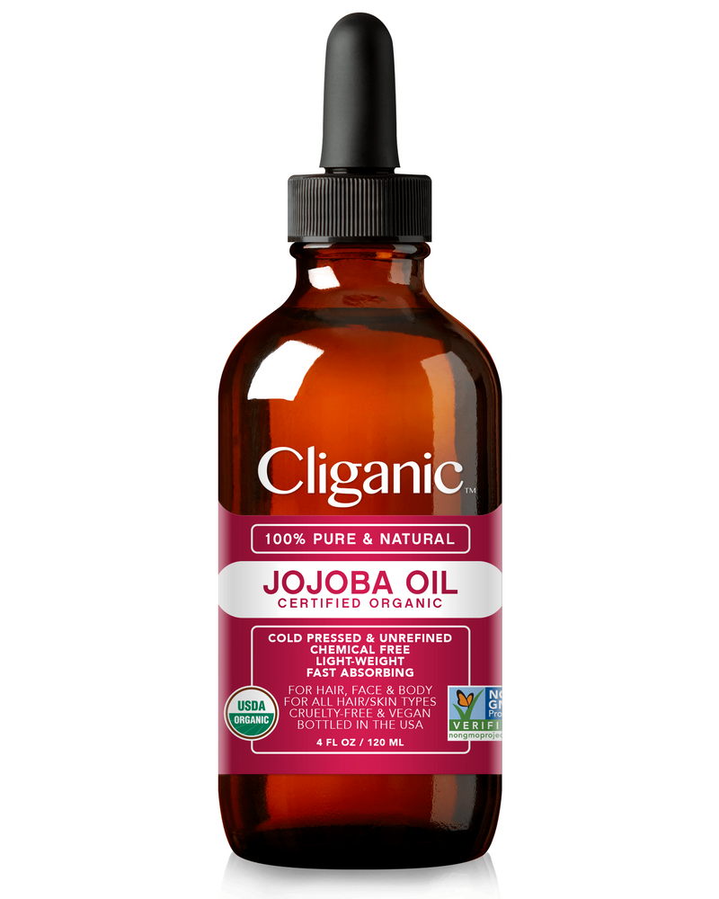 Cliganic USDA Organic Jojoba Oil, 100% Pure (2oz), Size: 2 fl oz