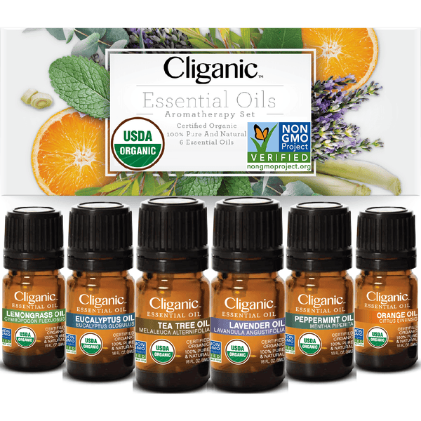  Cliganic USDA Organic Lavender Essential Oil - 100% Pure  Natural Undiluted, for Aromatherapy Diffuser